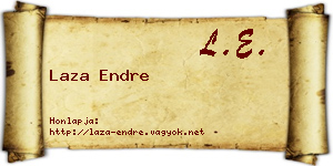 Laza Endre névjegykártya